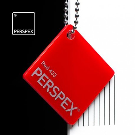 Perspex® litý - opál, červená 433, 1010x3050 mm, tl.3mm,