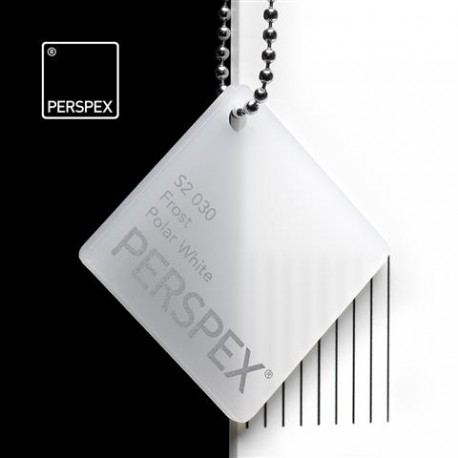 Perspex® litý - frost, polar white, 101x305cm, tl.3mm